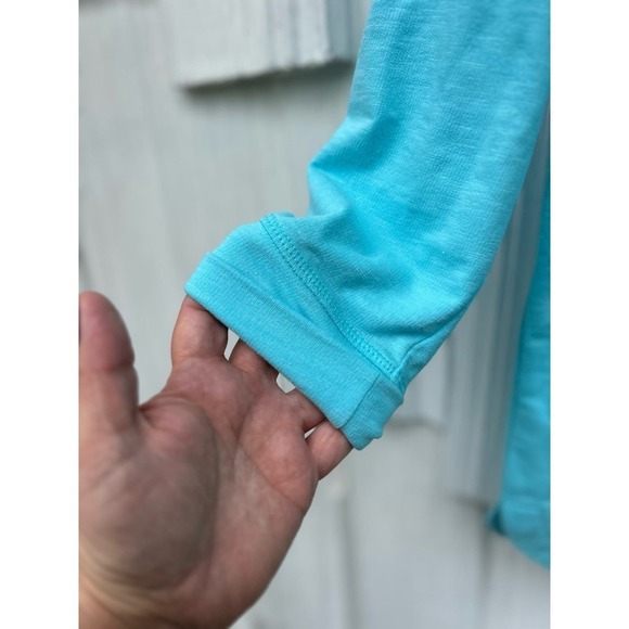 NWT Tablots Hooded Knit Jersey Jacket Ruched Waist Slouch‎ Pockets Blue S - Picture 6 of 10